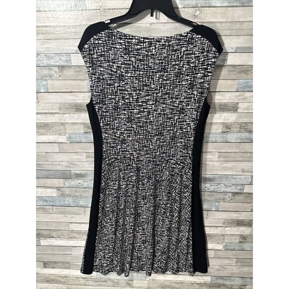Women’s Lauren Ralph Lauren Sleeveless Dress Black White Plus Size 14 - Picture 10 of 16